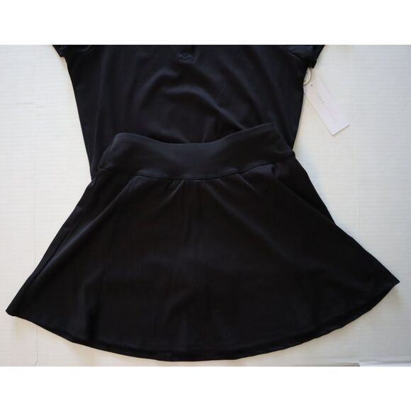 Yogalicious Sz S Black Lux Jane S/S Polo & Game Grace Tennis/Pickleball Skort - Picture 3 of 16